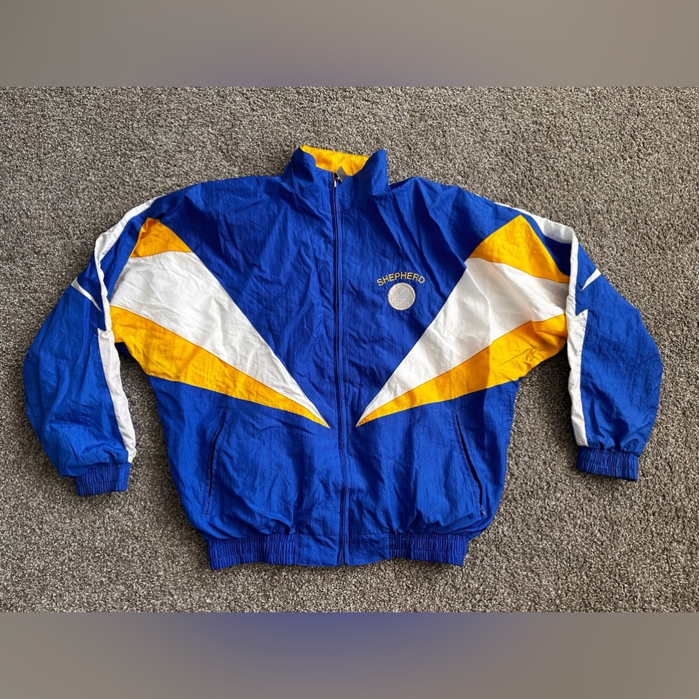 Skechers Blue and Yellow Windbreaker Jacket